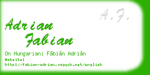 adrian fabian business card