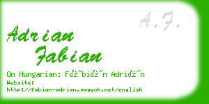 adrian fabian business card